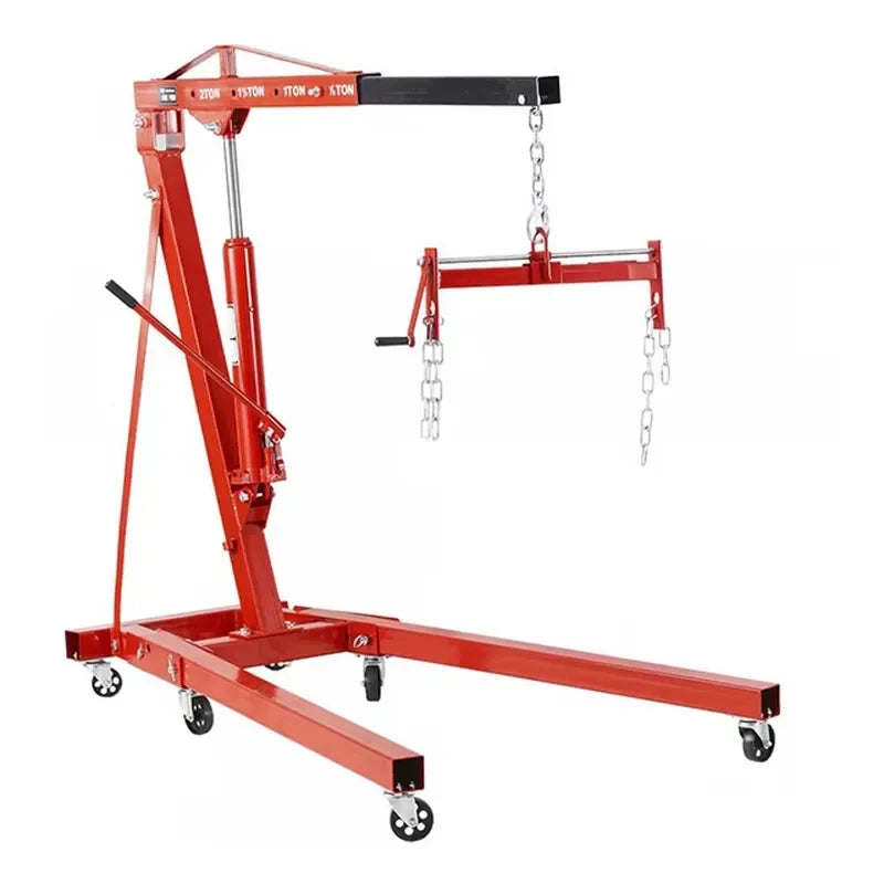 2 Ton Hydraulic Folding Engine Crane with Wheels Workshop Garage Motor