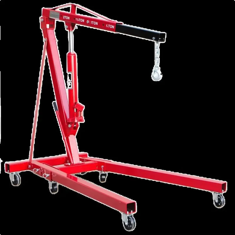 2 Ton Hydraulic Folding Engine Crane with Wheels Workshop Garage Motor