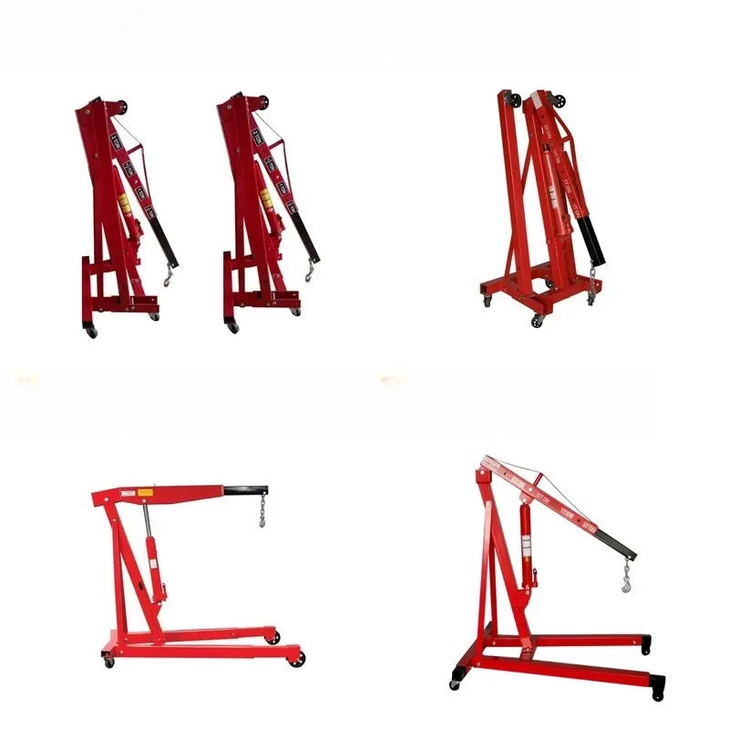 Portable 1T Engine Workshop Crane Heavy Duty Hydraulic Jack Stand Lift