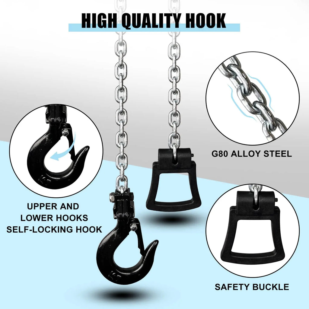 Manual Lever Chain Hoist 0.25-1.5 Ton Capacity Heavy Duty Come Along
