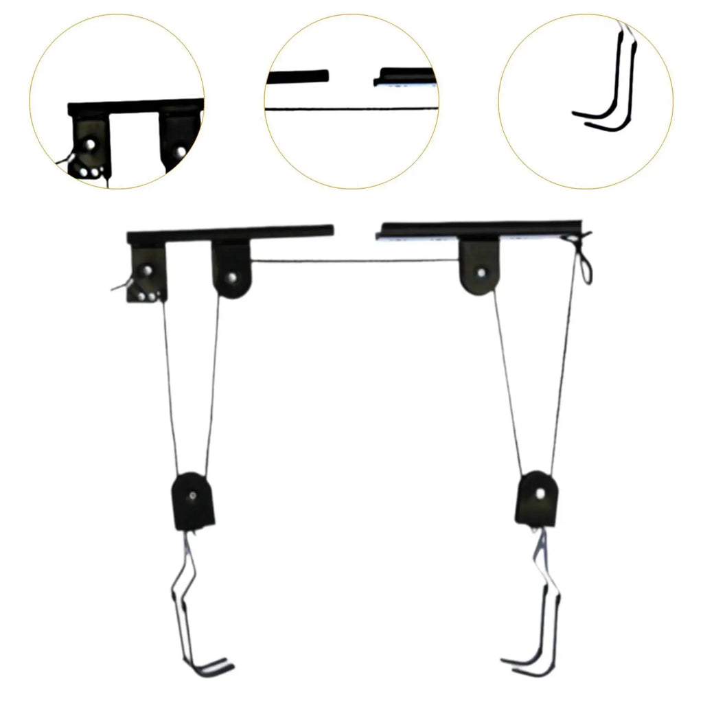Ceiling Mounted Bike Rack Pulley System Heavy Duty Bicycle Hoist for
