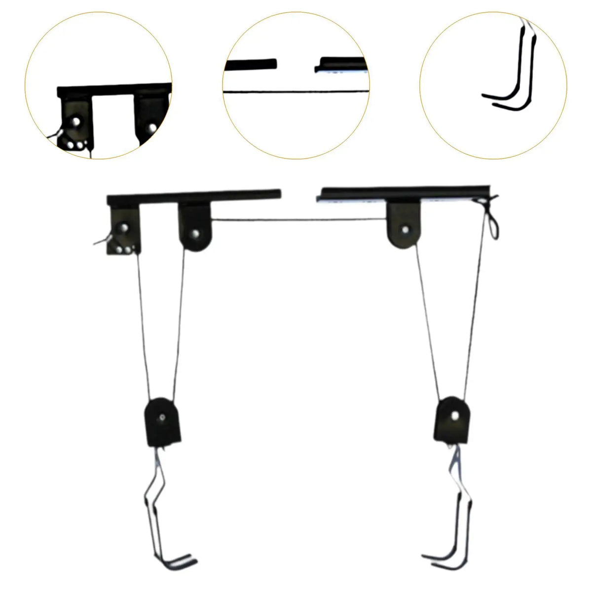 Ceiling Mounted Bike Rack Pulley System Heavy Duty Bicycle Hoist for
