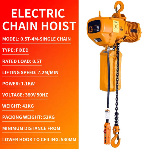 Electric Chain Hoist 1T/2T Single-Phase Overhead Crane Heavy-Duty