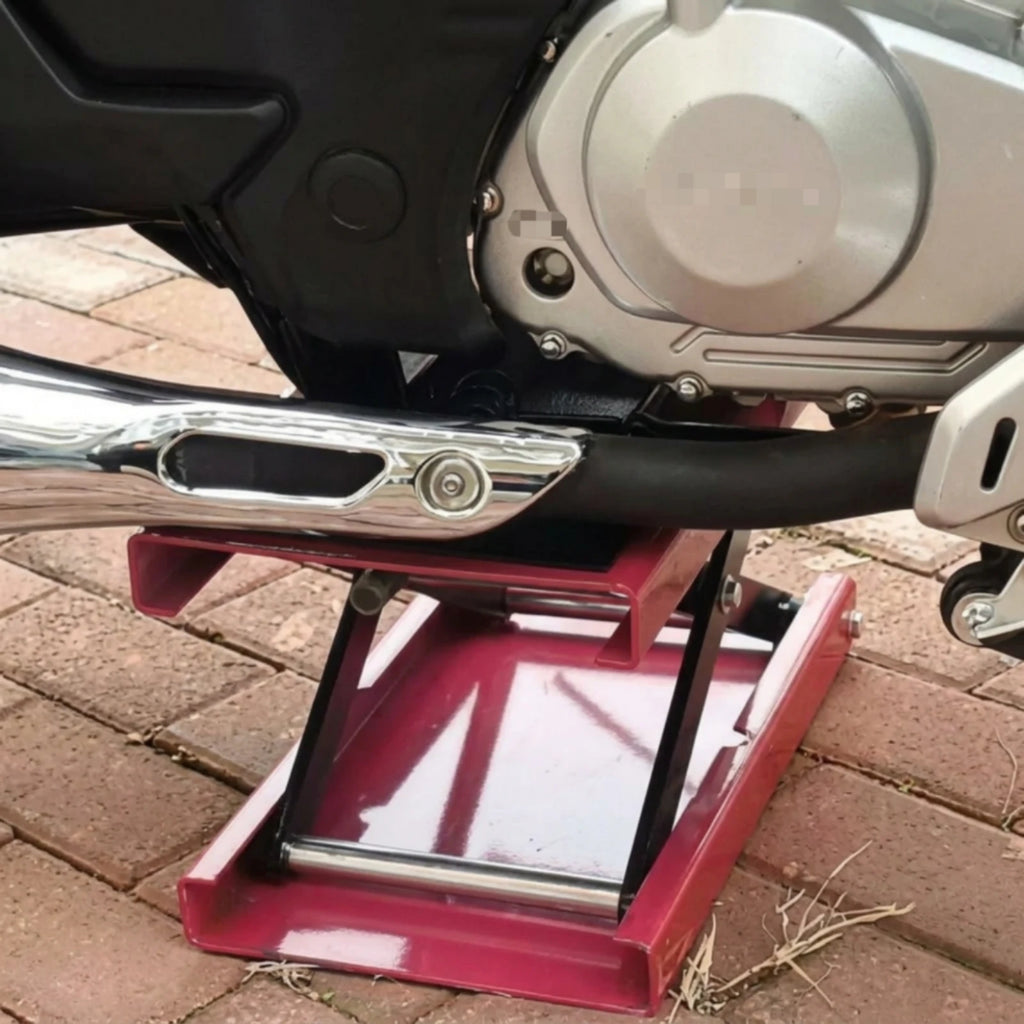 Motorcycle Lift Table Portable Motorcycle Lift with Hand Crank Hoist